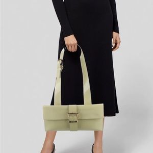 SOLD - By Far Leather Buckle Shoulder Bag | Like New | green spring bag